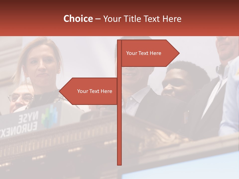 A Group Of People Standing Behind A Podium PowerPoint Template