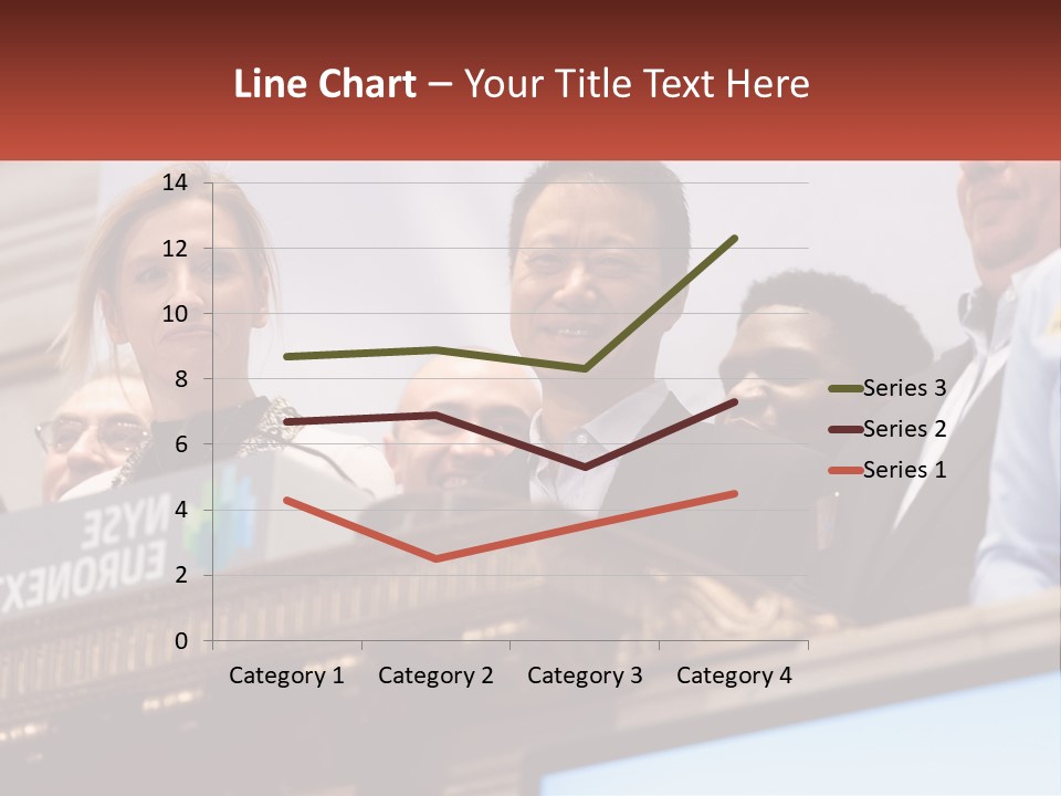 A Group Of People Standing Behind A Podium PowerPoint Template