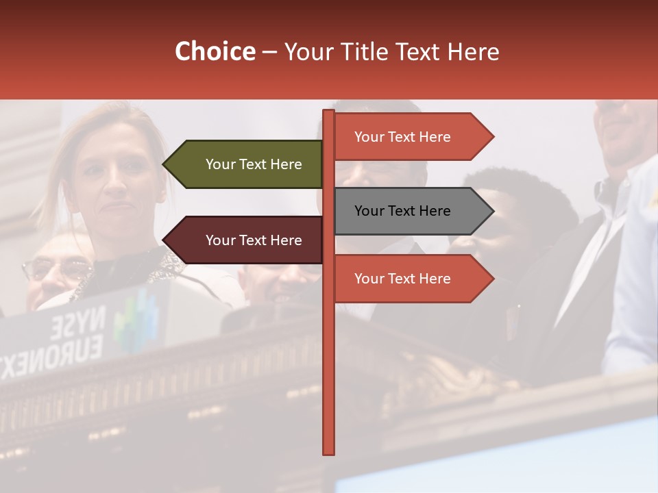 A Group Of People Standing Behind A Podium PowerPoint Template