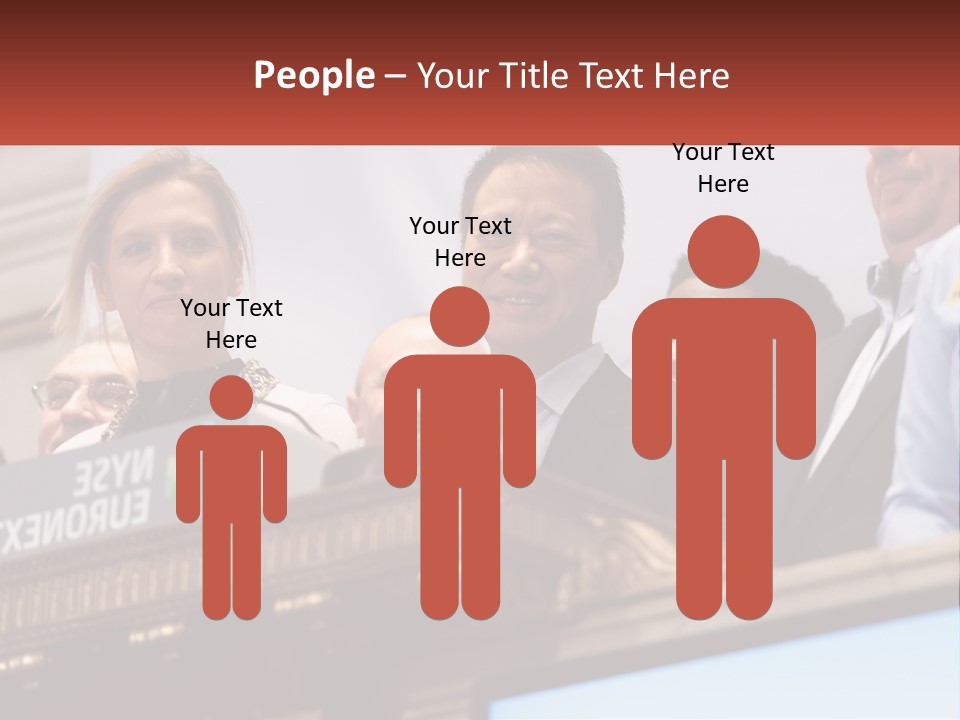 A Group Of People Standing Behind A Podium PowerPoint Template