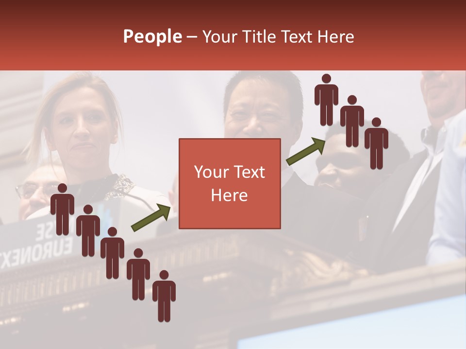 A Group Of People Standing Behind A Podium PowerPoint Template