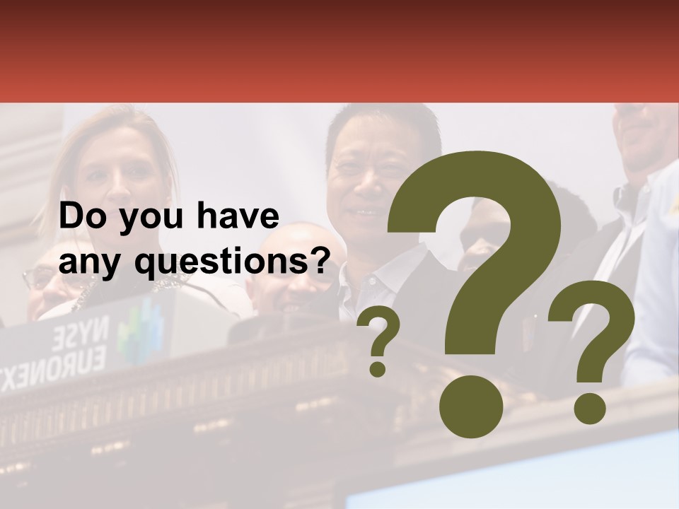 A Group Of People Standing Behind A Podium PowerPoint Template