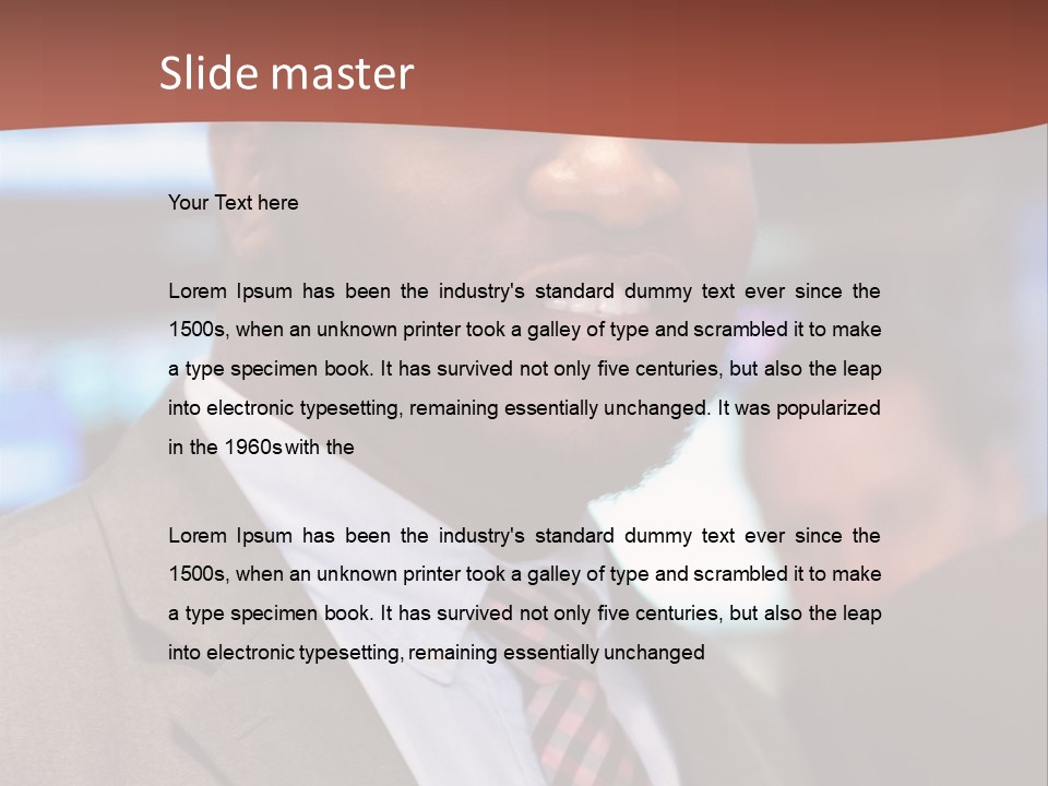 A Man In A Suit And Tie Is Smiling PowerPoint Template