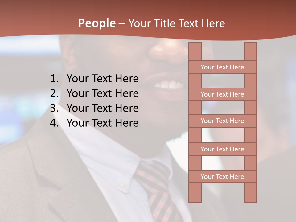 A Man In A Suit And Tie Is Smiling PowerPoint Template
