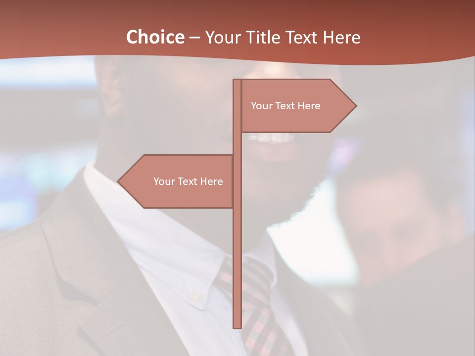 A Man In A Suit And Tie Is Smiling PowerPoint Template