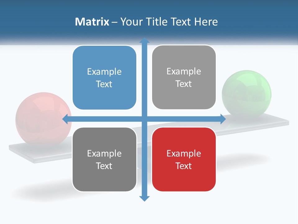 Two Balls On A Scale With A White Background PowerPoint Template