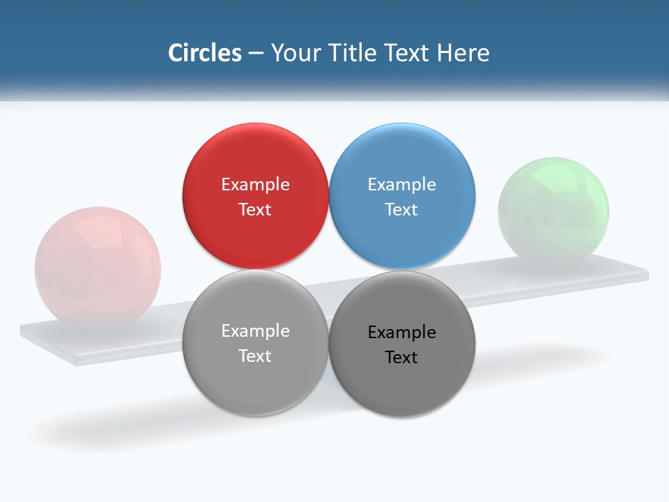 Two Balls On A Scale With A White Background PowerPoint Template