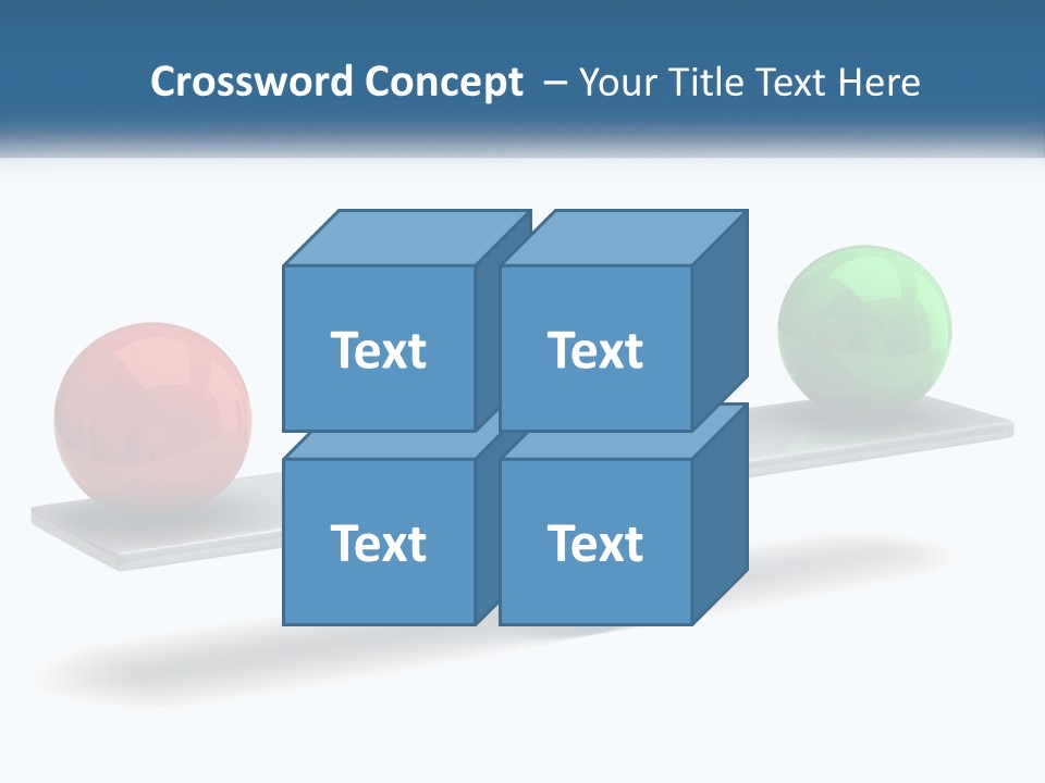 Two Balls On A Scale With A White Background PowerPoint Template