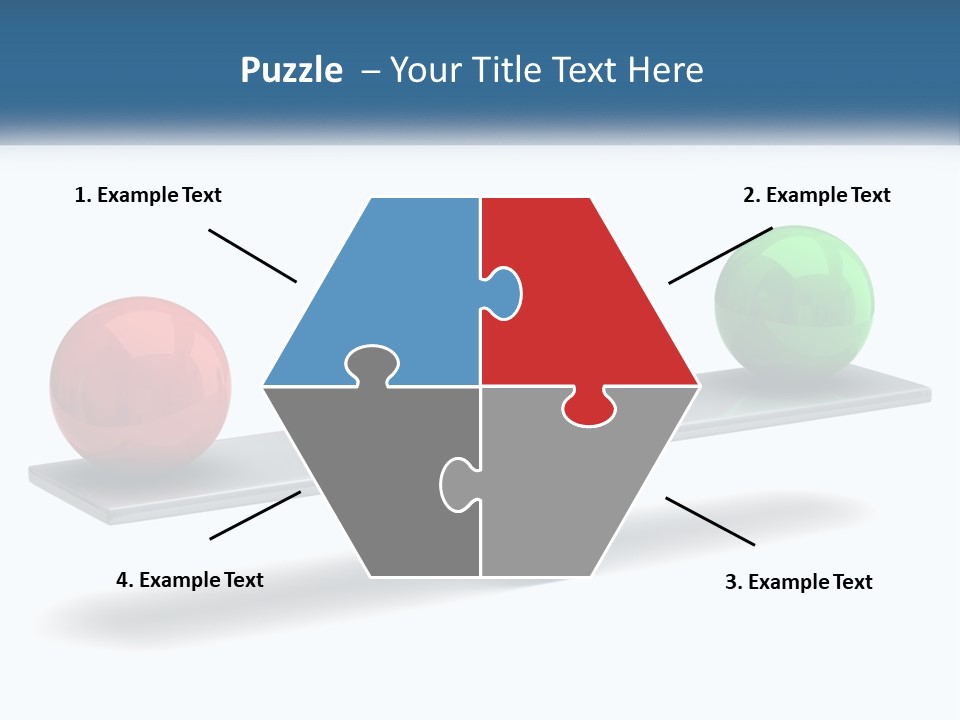 Two Balls On A Scale With A White Background PowerPoint Template