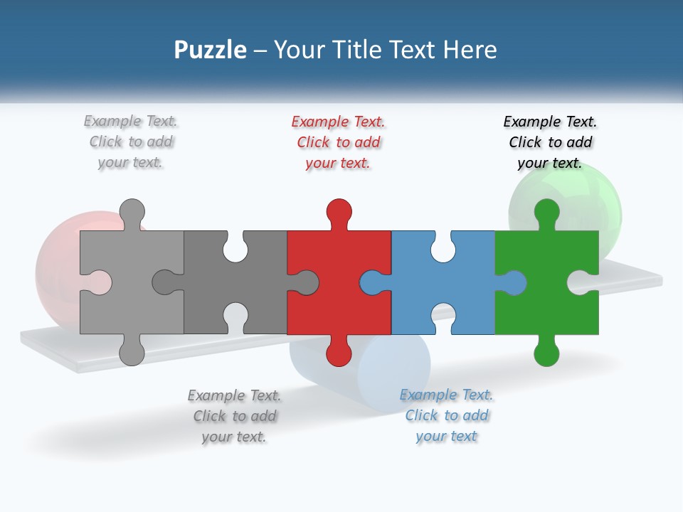 Two Balls On A Scale With A White Background PowerPoint Template