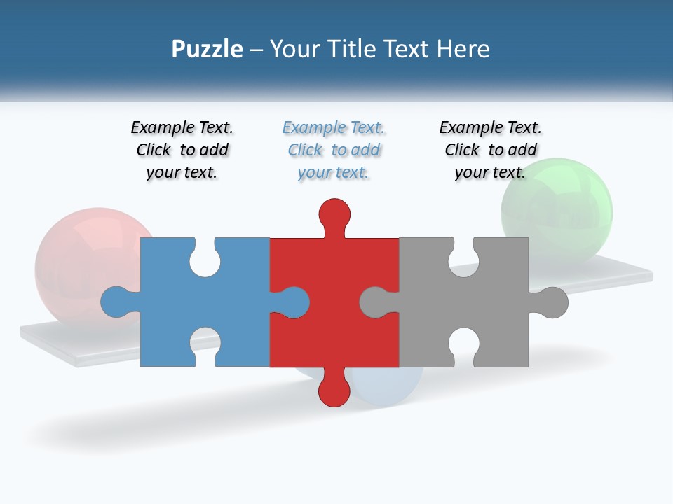 Two Balls On A Scale With A White Background PowerPoint Template