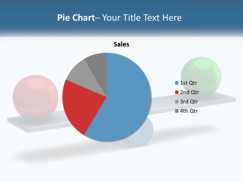 Two Balls On A Scale With A White Background PowerPoint Template