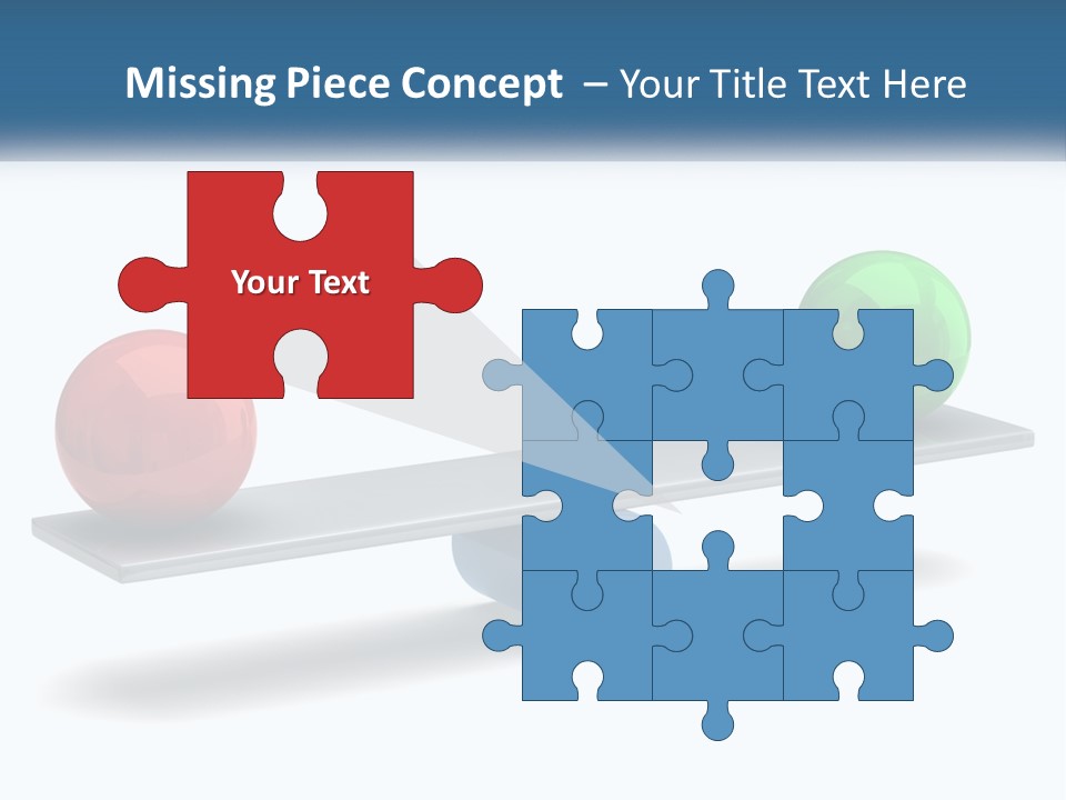 Two Balls On A Scale With A White Background PowerPoint Template