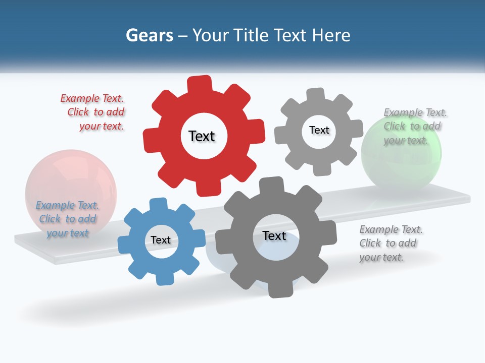 Two Balls On A Scale With A White Background PowerPoint Template