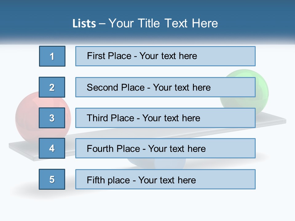 Two Balls On A Scale With A White Background PowerPoint Template