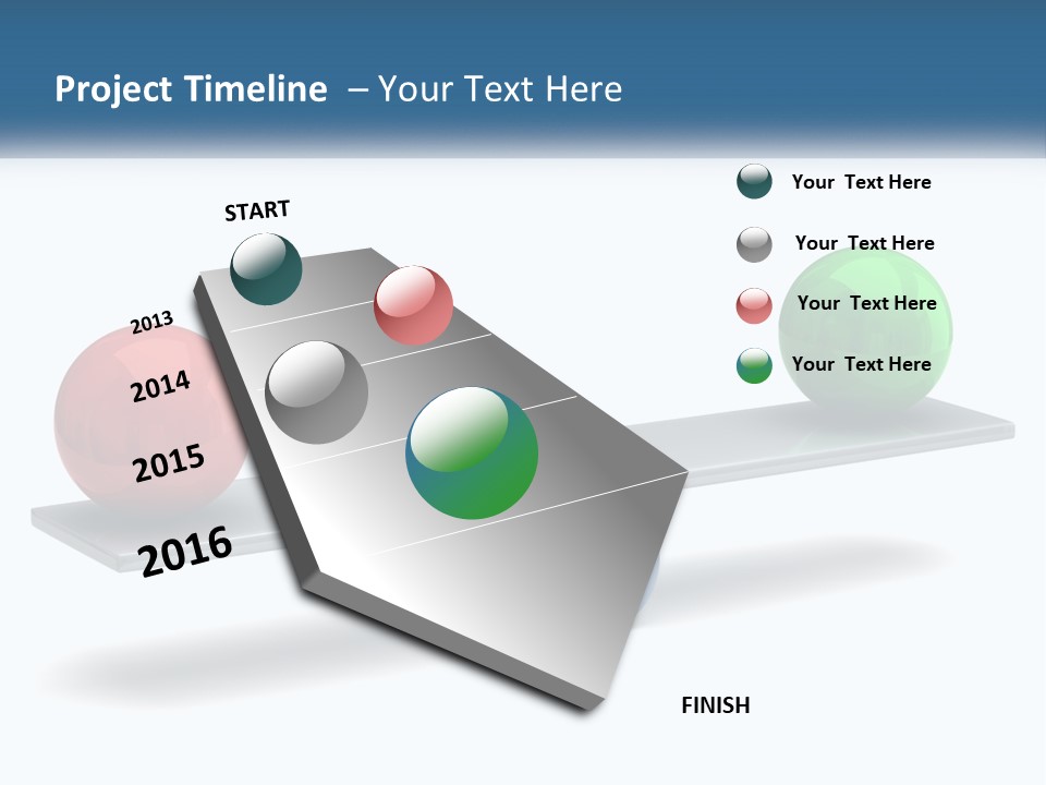 Two Balls On A Scale With A White Background PowerPoint Template