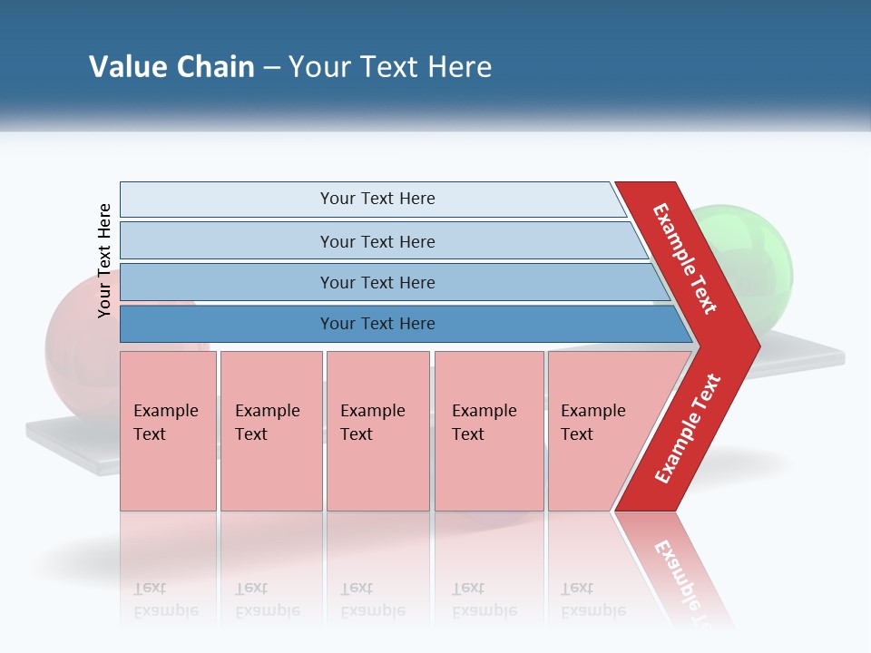 Two Balls On A Scale With A White Background PowerPoint Template