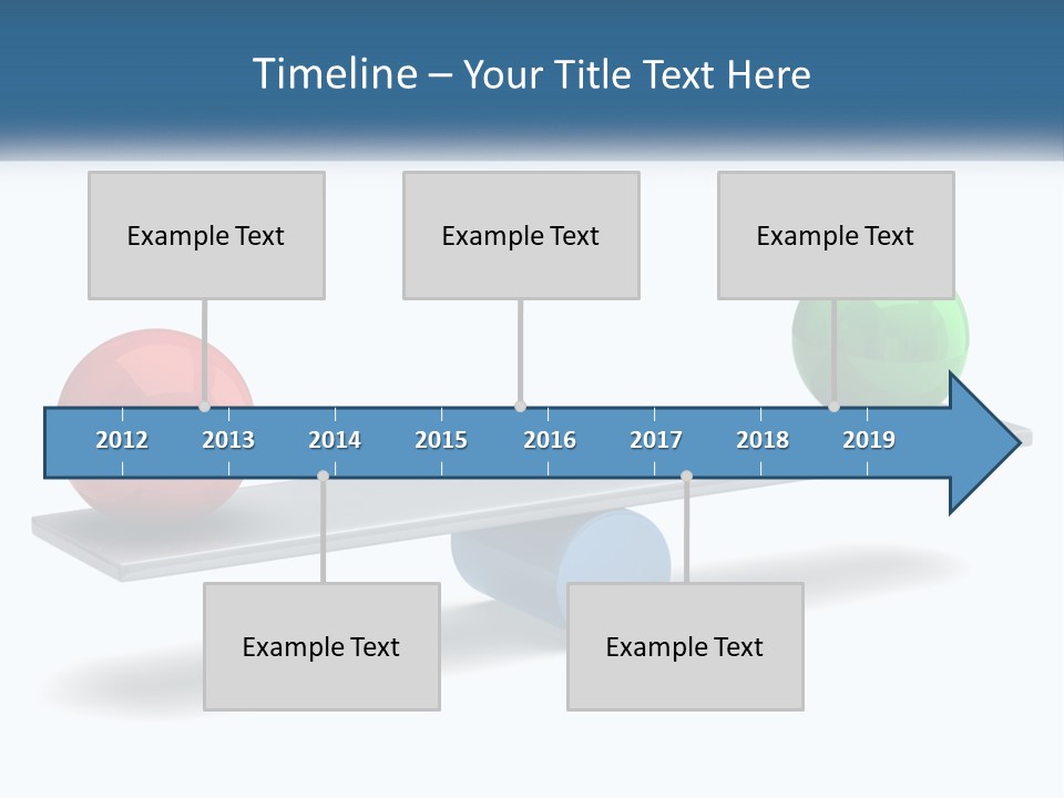 Two Balls On A Scale With A White Background PowerPoint Template
