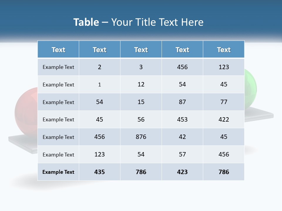 Two Balls On A Scale With A White Background PowerPoint Template