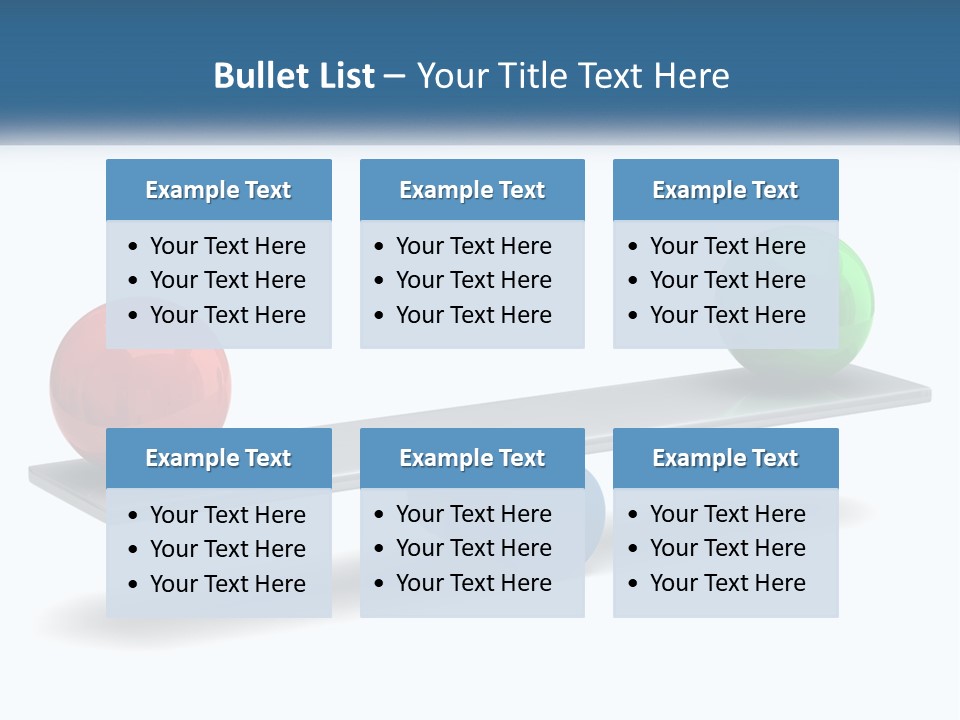 Two Balls On A Scale With A White Background PowerPoint Template