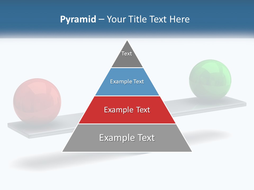 Two Balls On A Scale With A White Background PowerPoint Template
