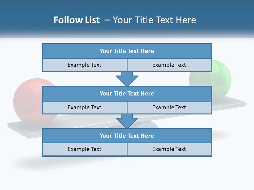 Two Balls On A Scale With A White Background PowerPoint Template