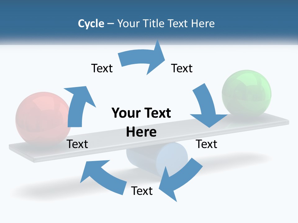 Two Balls On A Scale With A White Background PowerPoint Template
