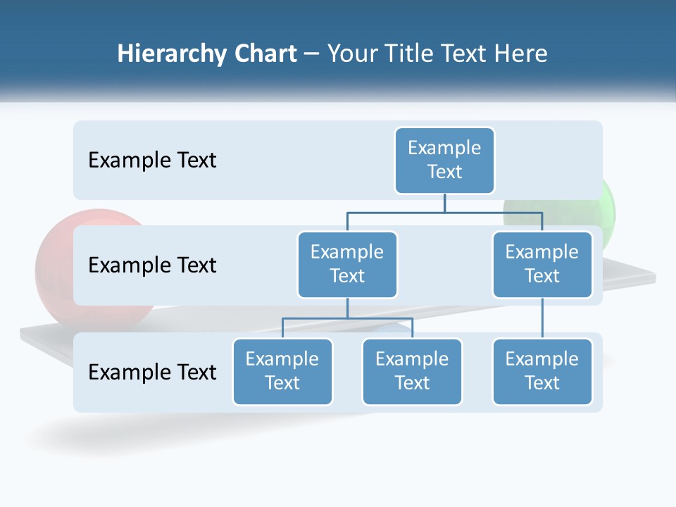 Two Balls On A Scale With A White Background PowerPoint Template