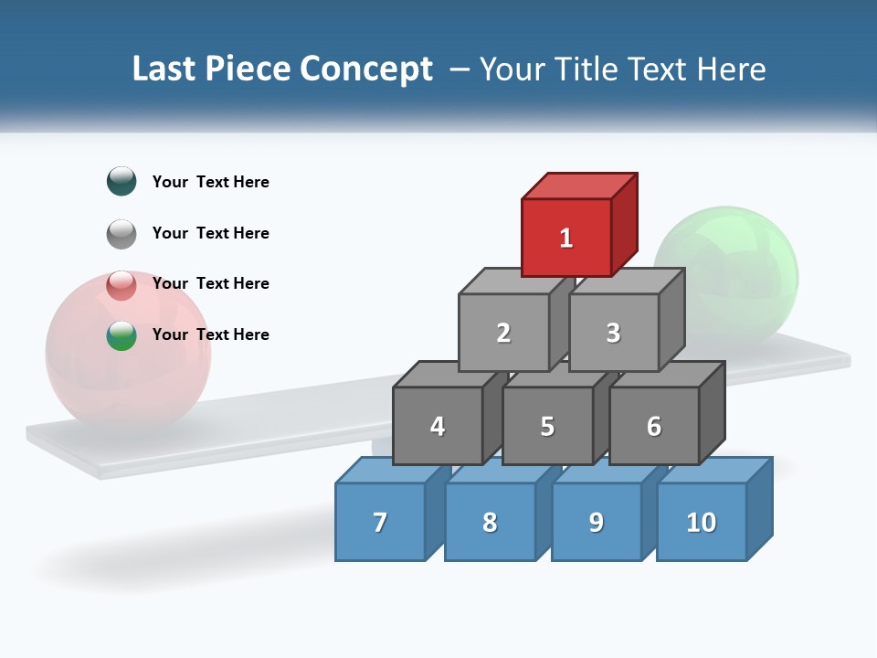 Two Balls On A Scale With A White Background PowerPoint Template