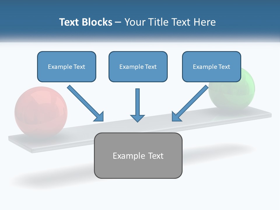 Two Balls On A Scale With A White Background PowerPoint Template