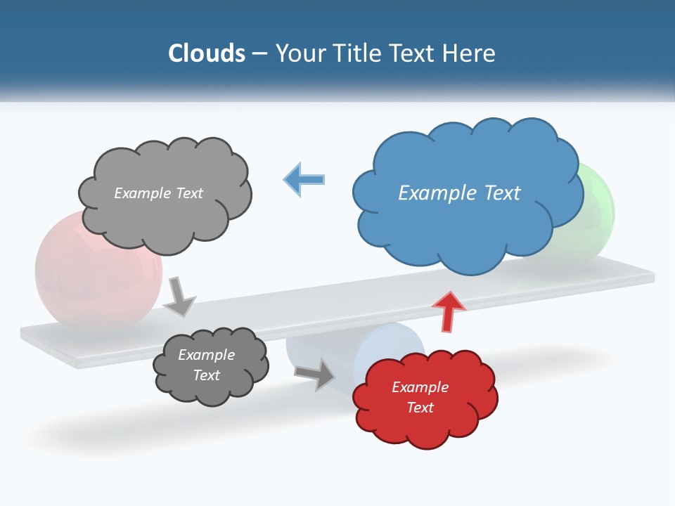 Two Balls On A Scale With A White Background PowerPoint Template