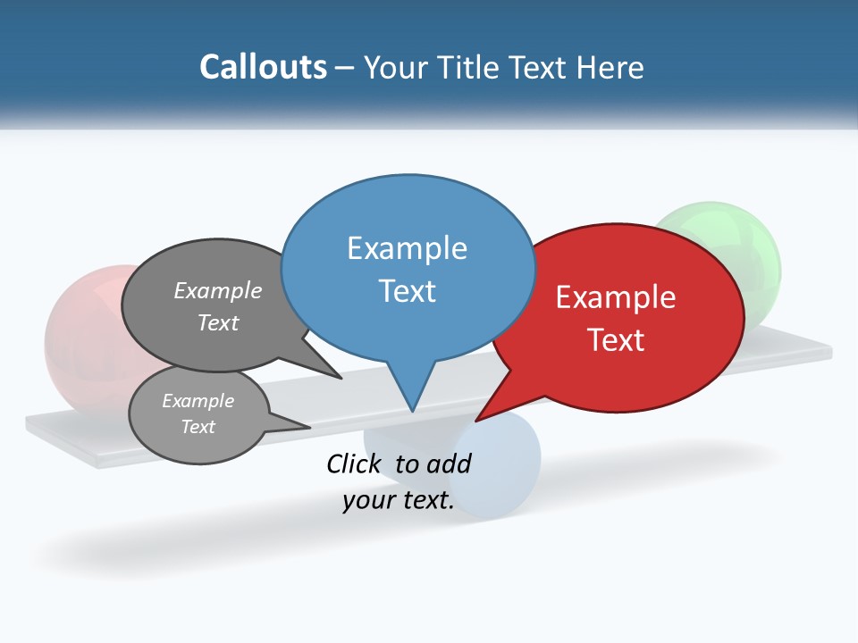 Two Balls On A Scale With A White Background PowerPoint Template