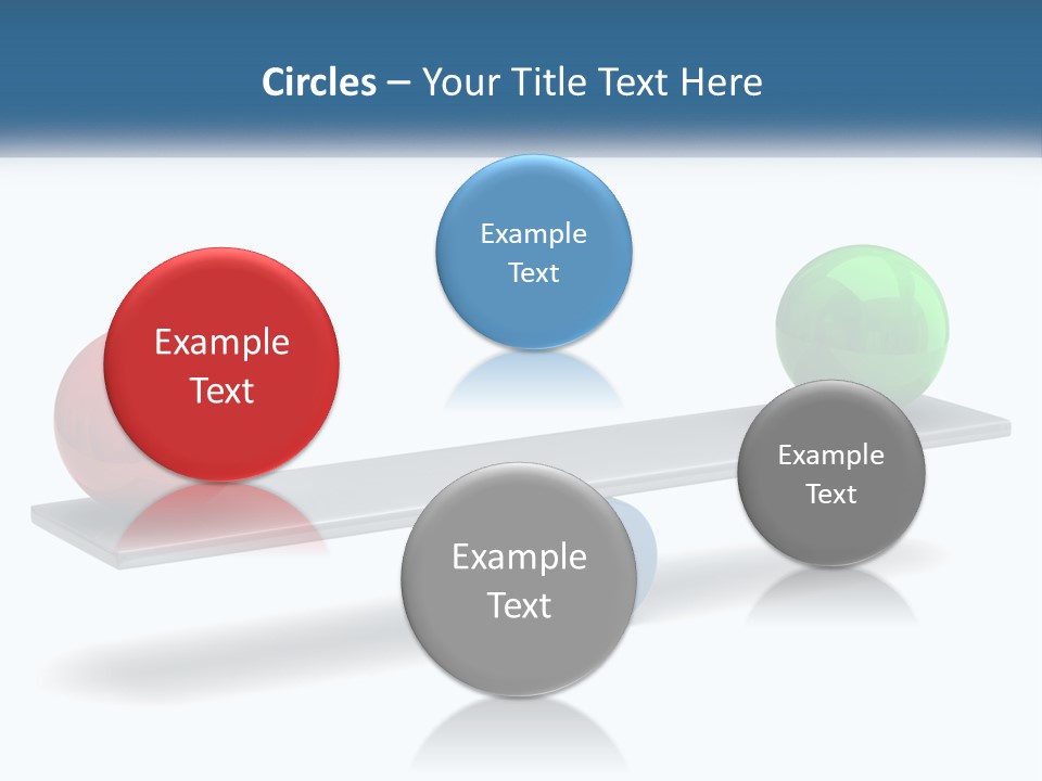 Two Balls On A Scale With A White Background PowerPoint Template