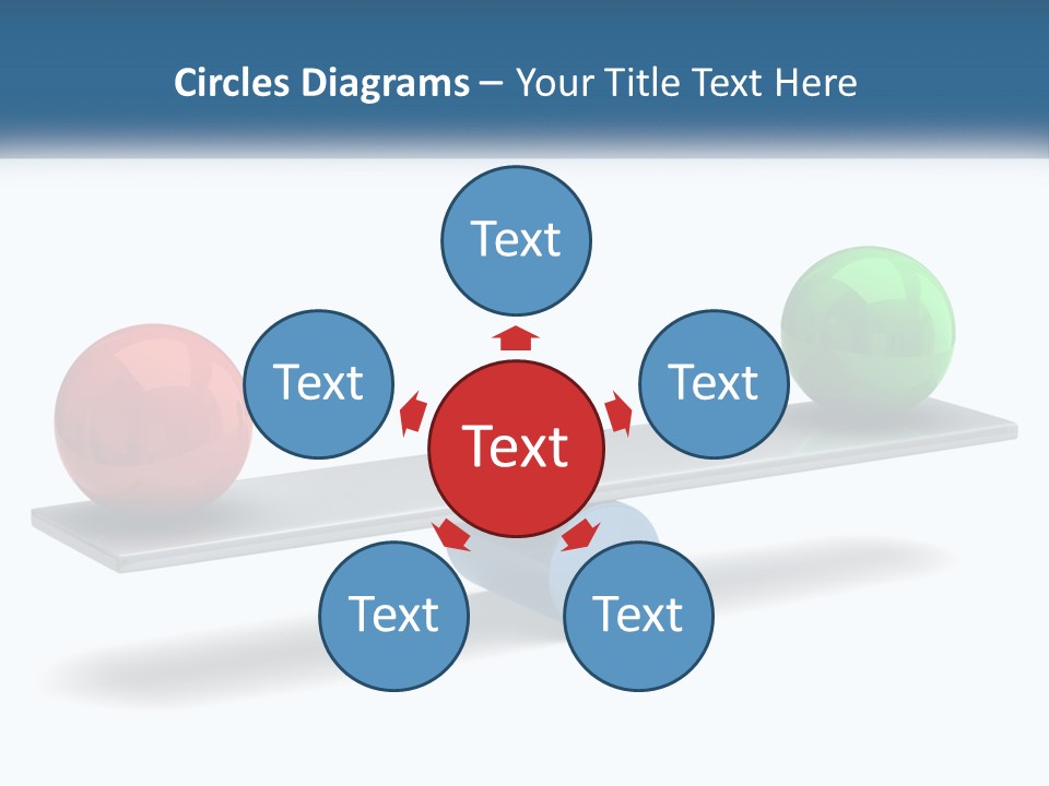 Two Balls On A Scale With A White Background PowerPoint Template