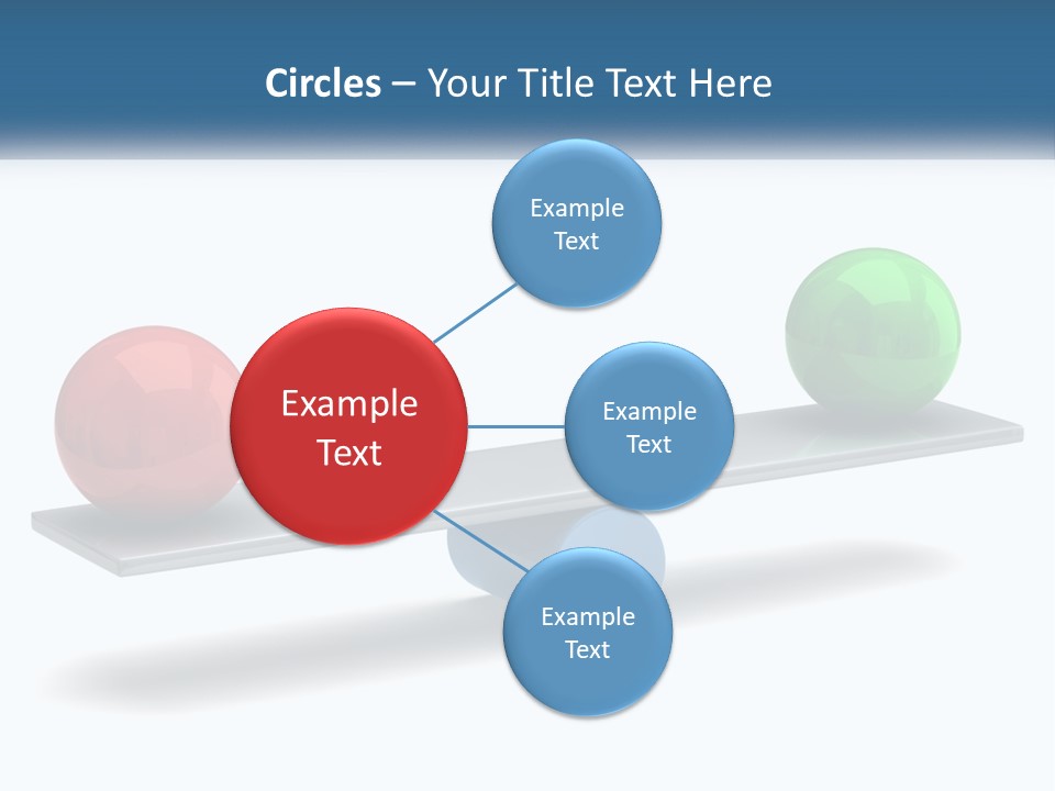 Two Balls On A Scale With A White Background PowerPoint Template