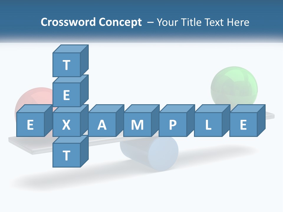 Two Balls On A Scale With A White Background PowerPoint Template