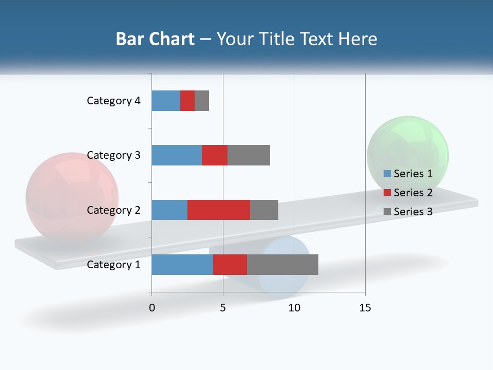 Two Balls On A Scale With A White Background PowerPoint Template