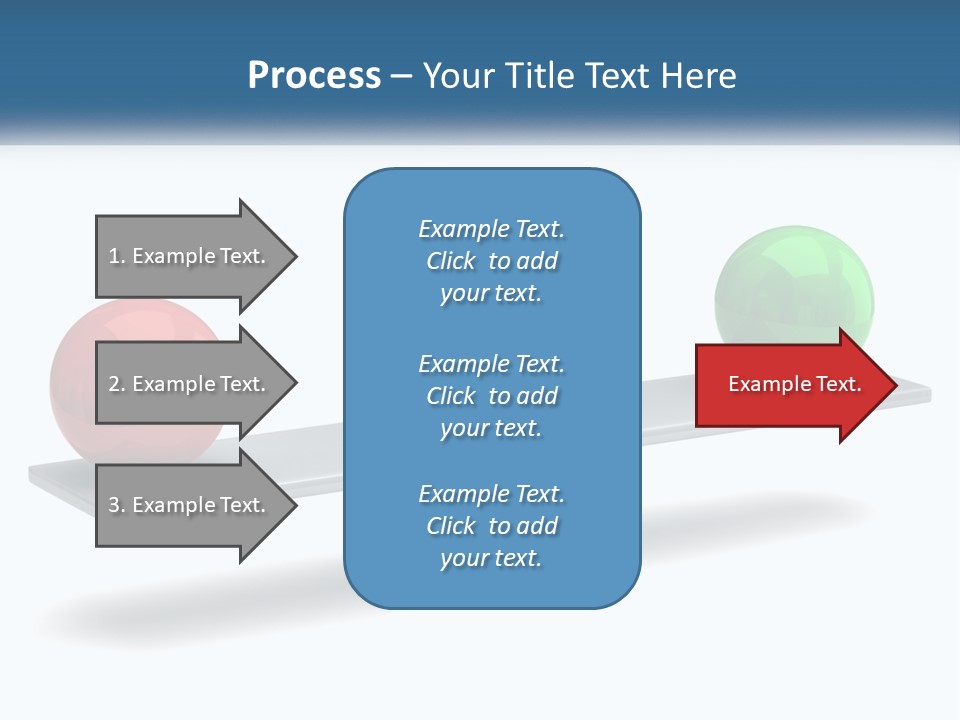 Two Balls On A Scale With A White Background PowerPoint Template