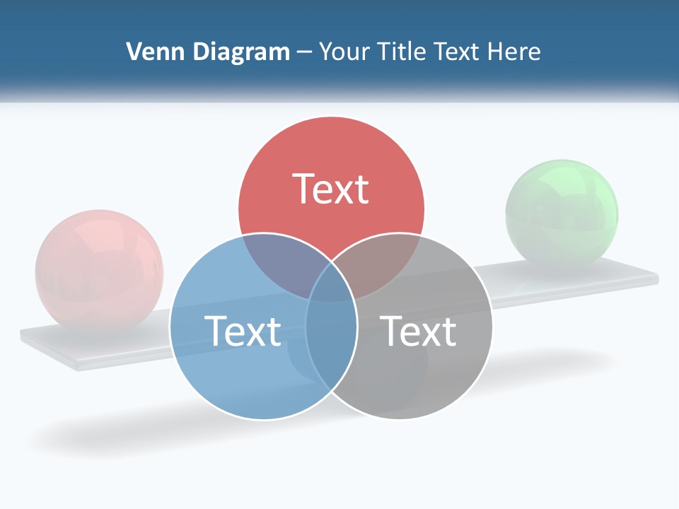 Two Balls On A Scale With A White Background PowerPoint Template