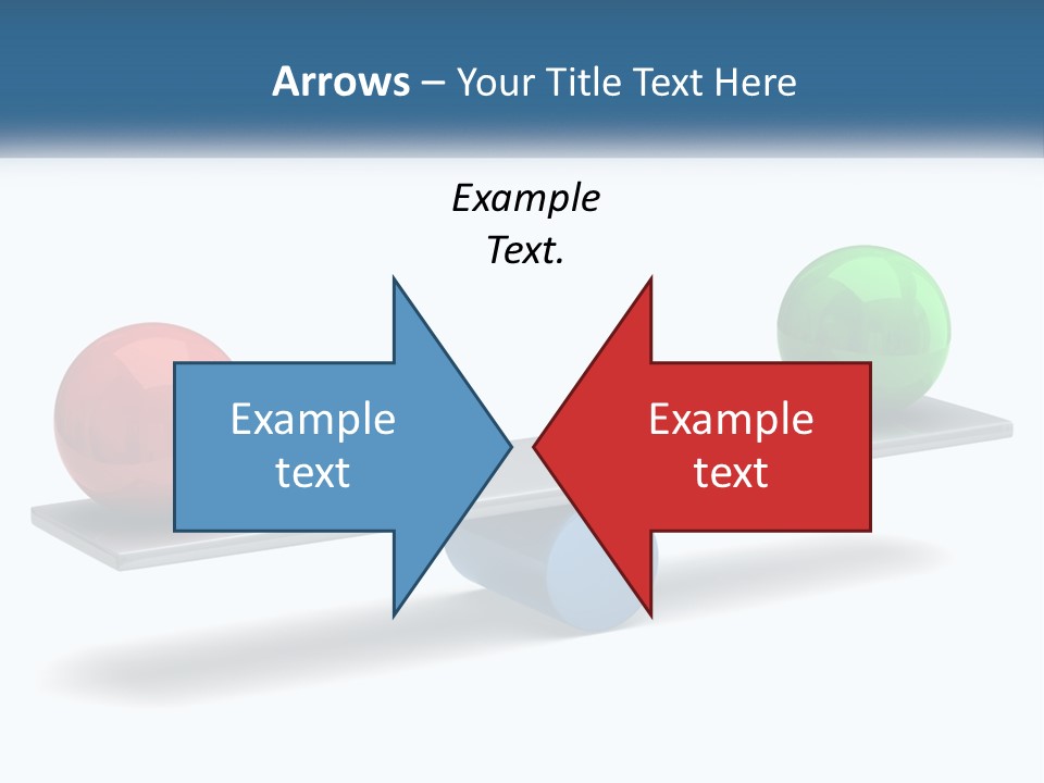 Two Balls On A Scale With A White Background PowerPoint Template
