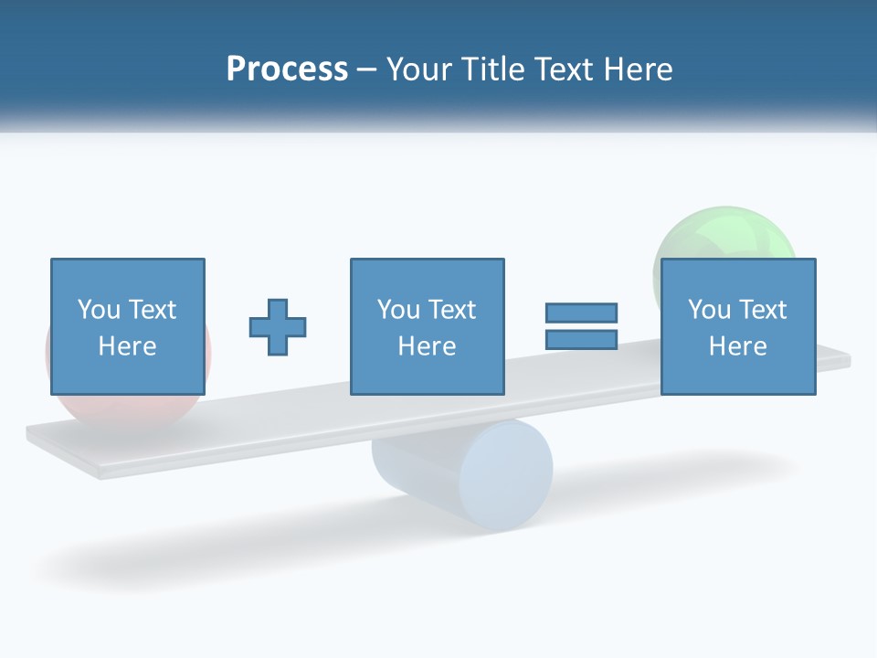 Two Balls On A Scale With A White Background PowerPoint Template