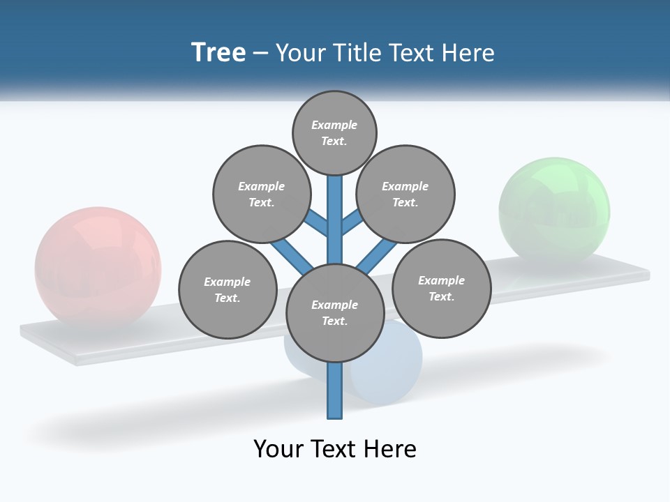 Two Balls On A Scale With A White Background PowerPoint Template