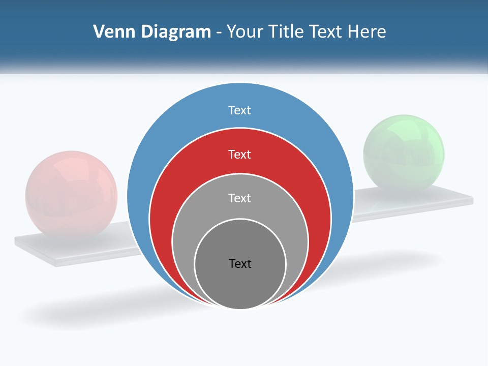 Two Balls On A Scale With A White Background PowerPoint Template