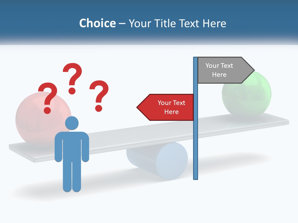 Two Balls On A Scale With A White Background PowerPoint Template