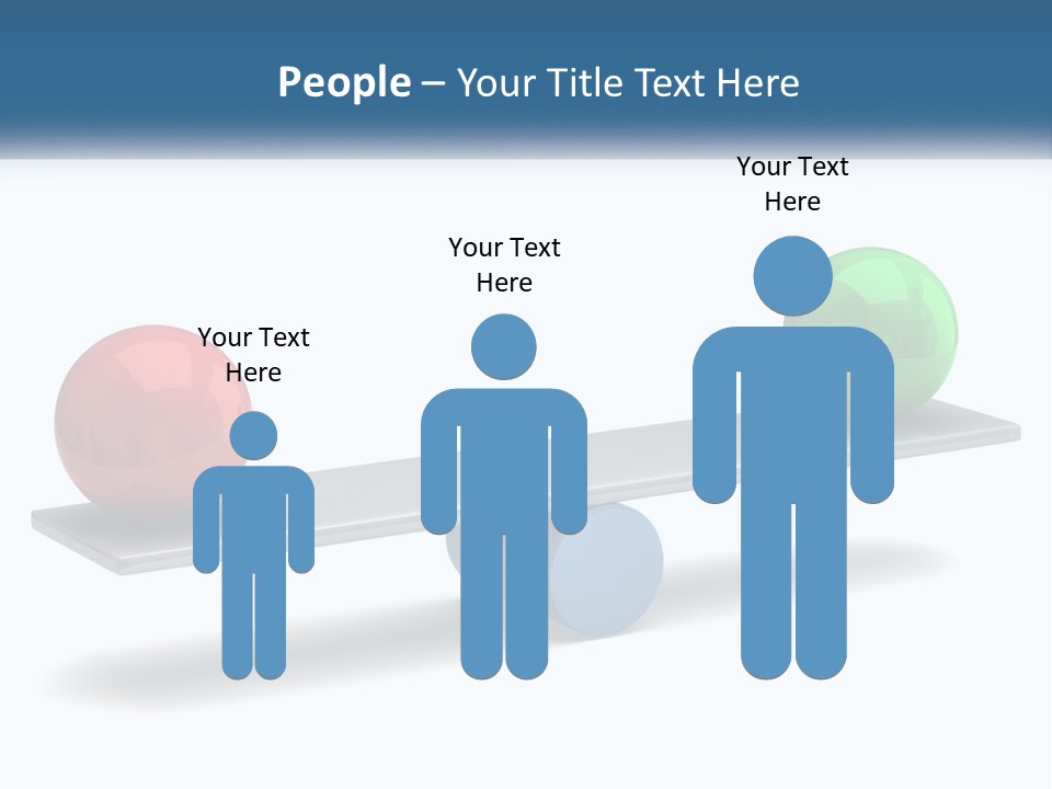Two Balls On A Scale With A White Background PowerPoint Template
