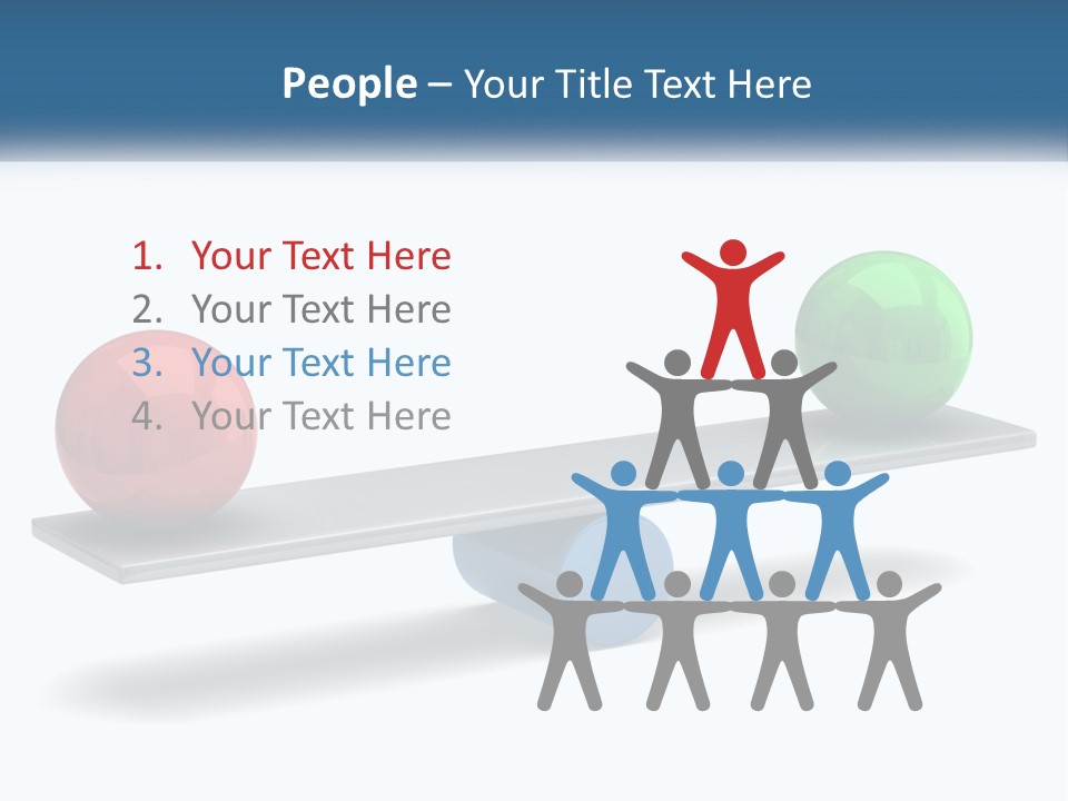 Two Balls On A Scale With A White Background PowerPoint Template