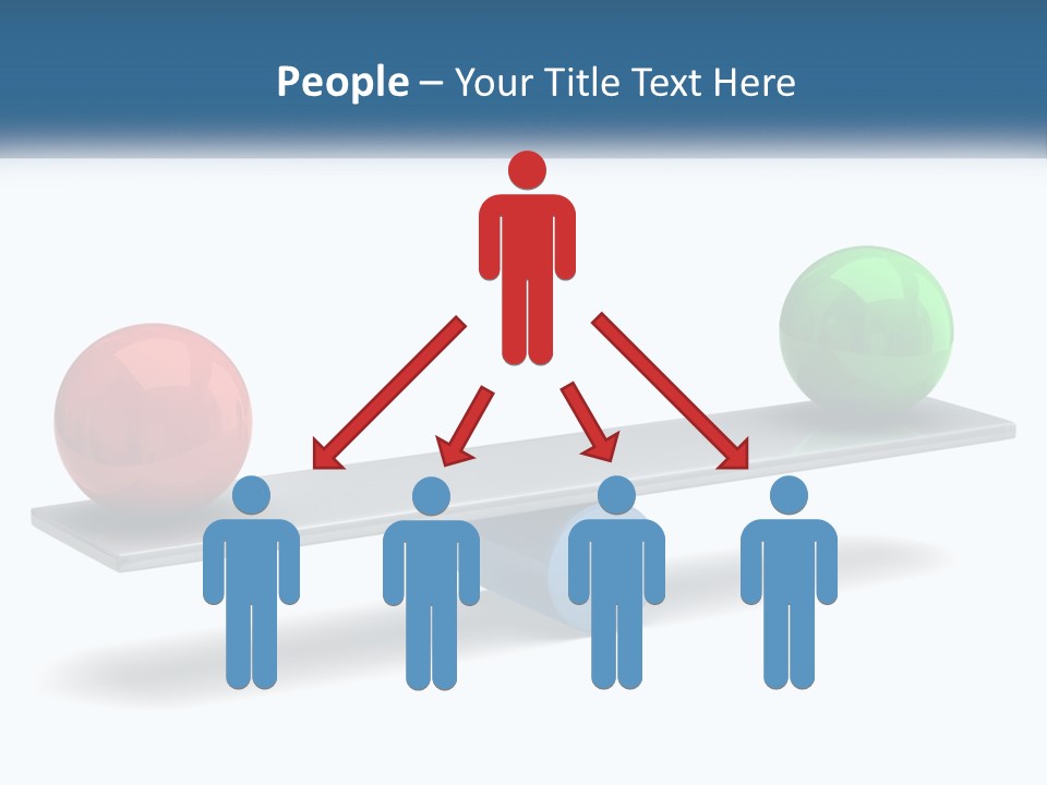 Two Balls On A Scale With A White Background PowerPoint Template