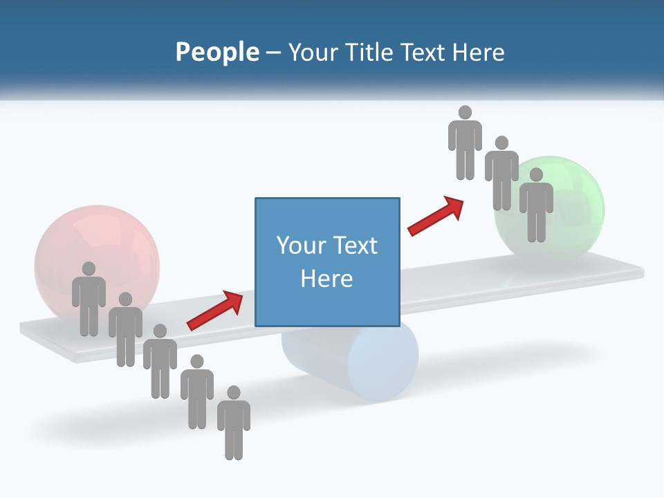 Two Balls On A Scale With A White Background PowerPoint Template