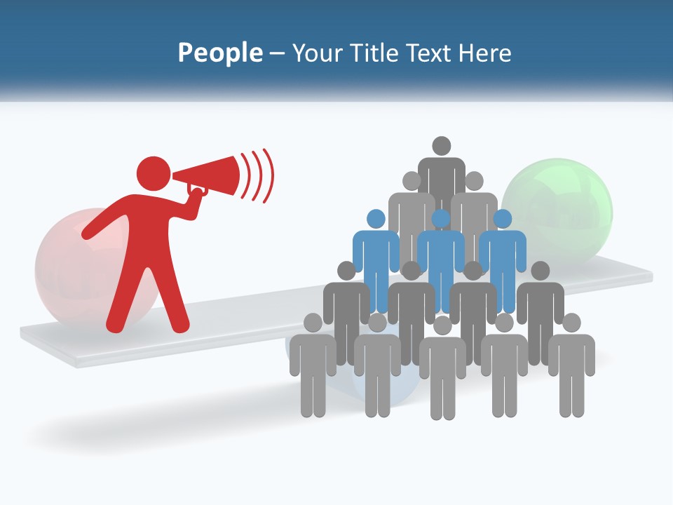 Two Balls On A Scale With A White Background PowerPoint Template