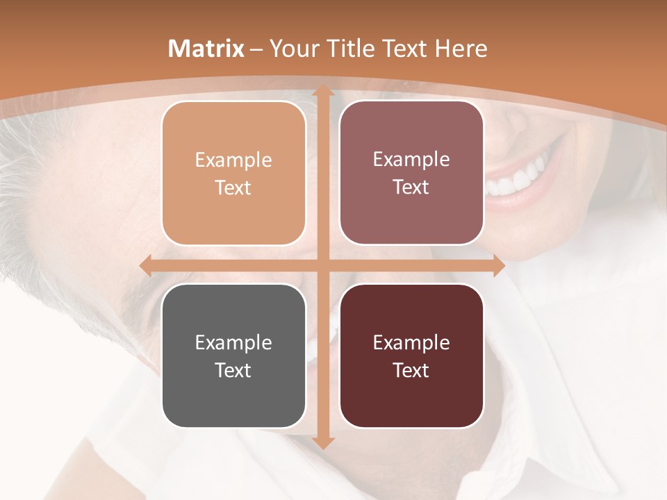 A Man And Woman Are Smiling For The Camera PowerPoint Template